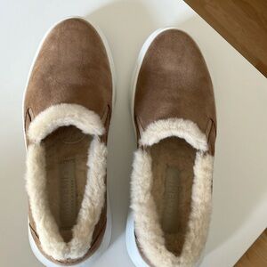 M.Gemi Cerchio shearling sneaker, light tan